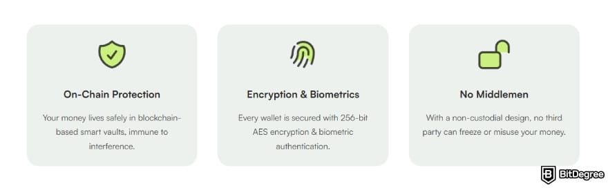 Best way to send money to Colombia: Ogvio wallet security features.