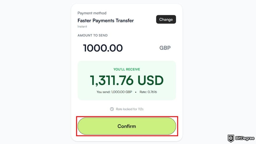 Best way to send money to Colombia: enter the amount to send.