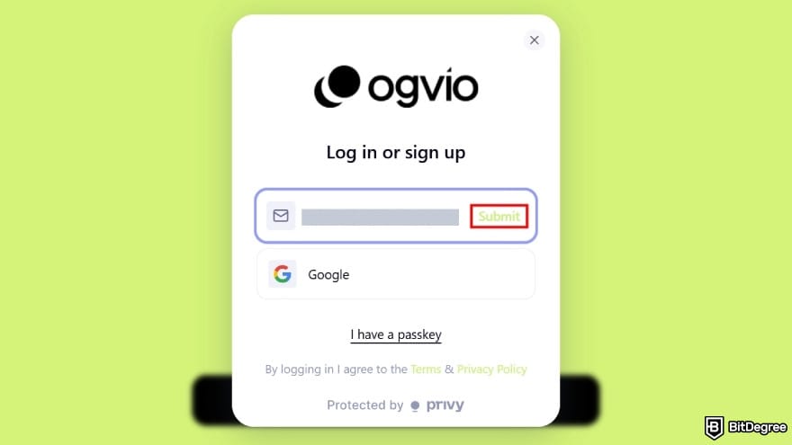 Best way to send money to Colombia: sign up with Ogvio money transfer service by using your email.