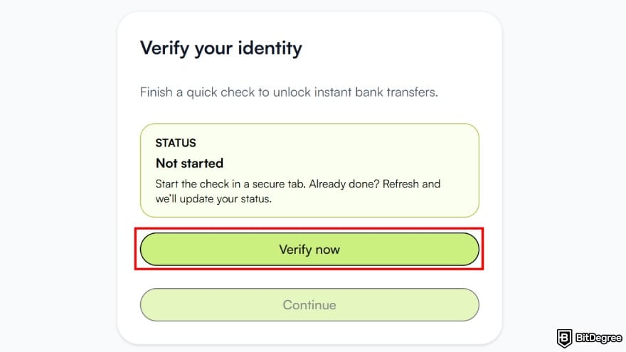 Best way to send money to Colombia: start the verification process.