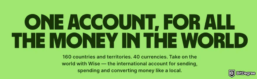 Best way to send money to Colombia: Wise's one account approach for sending money around the world.