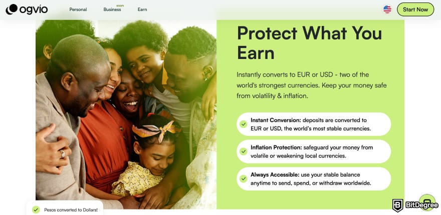 Best way to send money to Cyprus: Ogvio deposit money page.