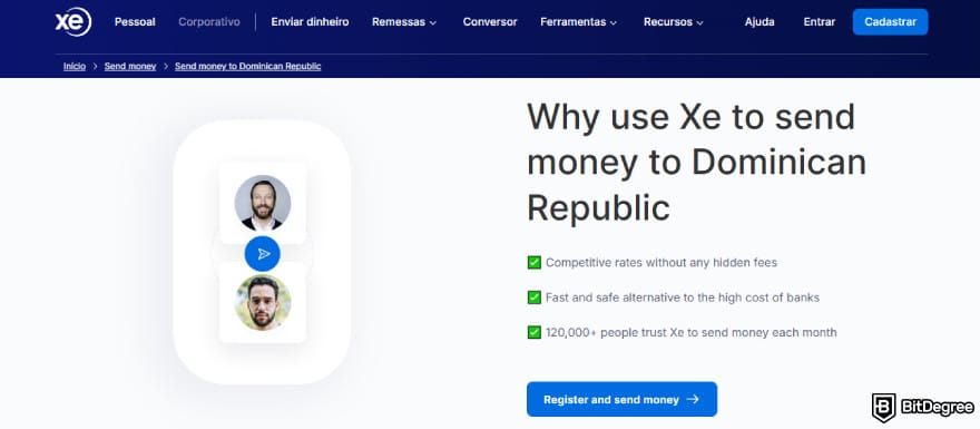 Best way to send money to Dominican Republic: Xe website homepage. Best way to send money to Dominican Republic: Xe website homepage.