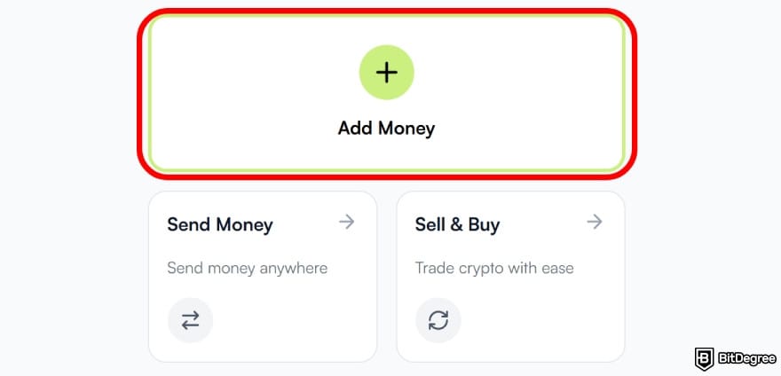 Best way to send money to Egypt: click the [Add Money] option.