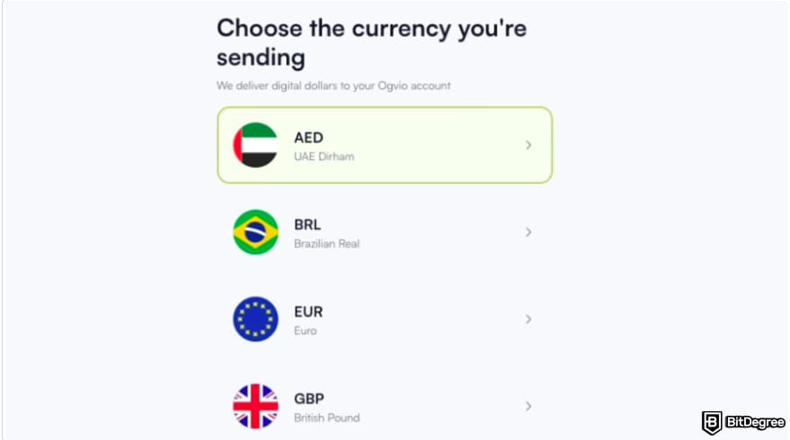 Best way to send money to El Salvador: choose your top-up currency on Ogvio.