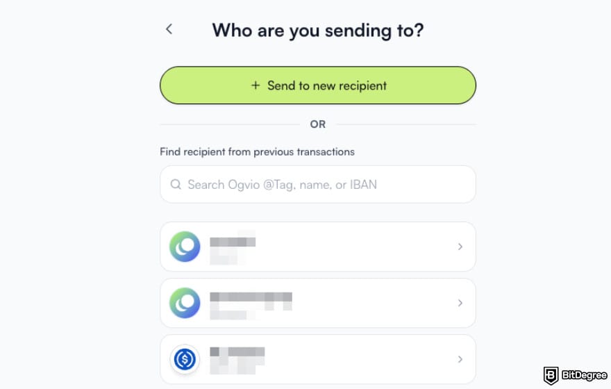 Best way to send money to Estonia: pick your recipient on Ogvio.