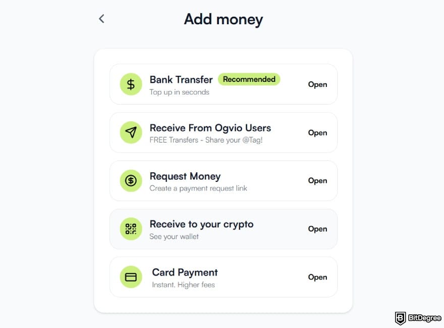 Best way to send money to Estonia: Ogvio's top-up methods.