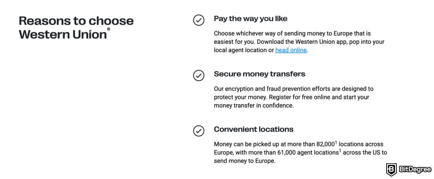 Best way to to send money to Europe: reasons to choose Western Union to send money to Europe.