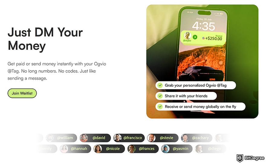 Best way to send money to France: just DM your money with Ogvio.