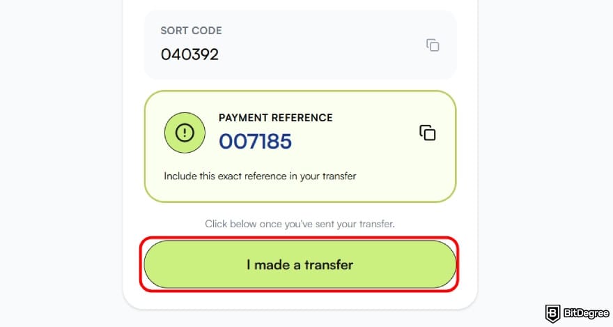 Best way to send money to Germany: confirm the transaction.
