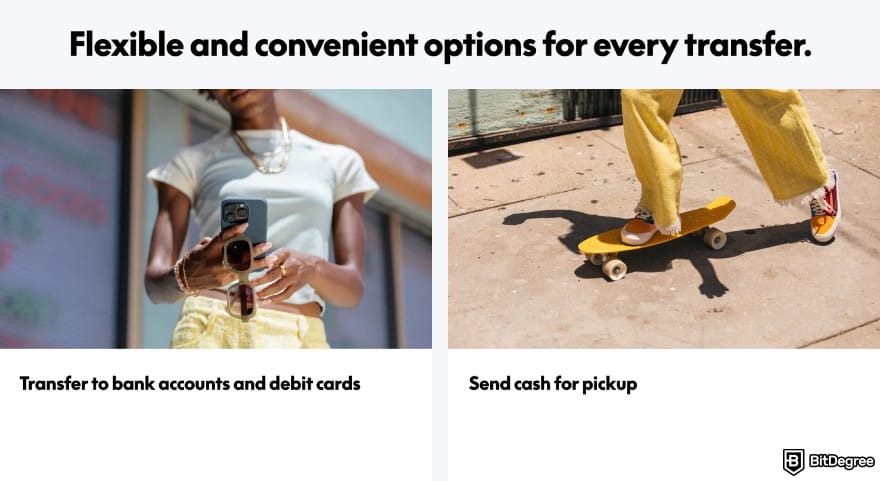 Best way to send money to Greece: XOOM's transfer options page.