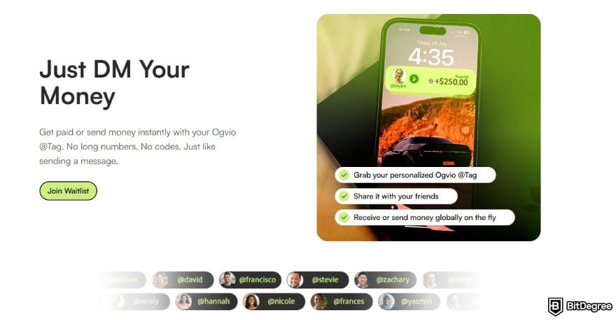 Best way to send money to Indonesia: description for Ogvio's tag feature.
