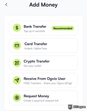 Best way to send money to Indonesia: Ogvio's topping-up options.