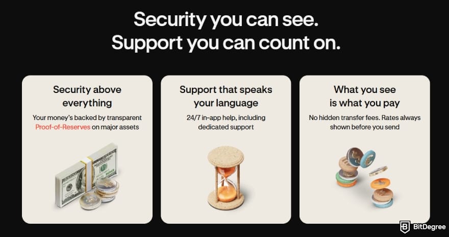 Best way to send money to Mexico: Krak security features, including Proof-of-Reserves protocol.