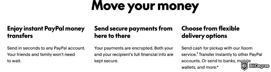 Best way to send money to Mexico: Paypal displaying why they're great for moving your money. Best way to send money to Mexico: Paypal displaying why they're great for moving your money.