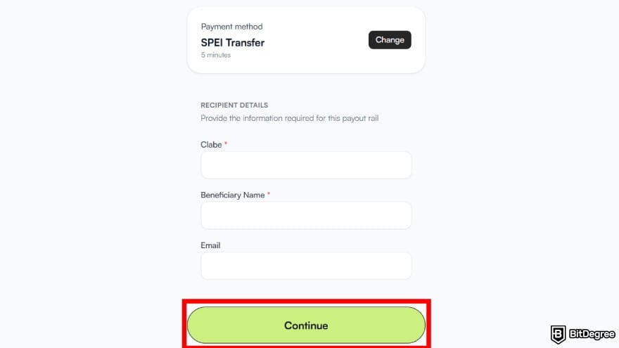 Best way to send money to Mexico: enter the recipient details.