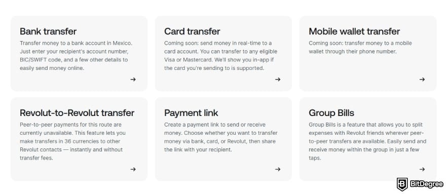 Best way to send money to Mexico: Revolut transfer methods.