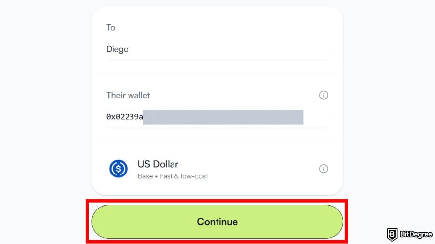 Best way to send money to Mexico: enter your recipient crypto wallet address.