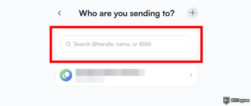Best way to send money to Pakistan: input box to find recipient.