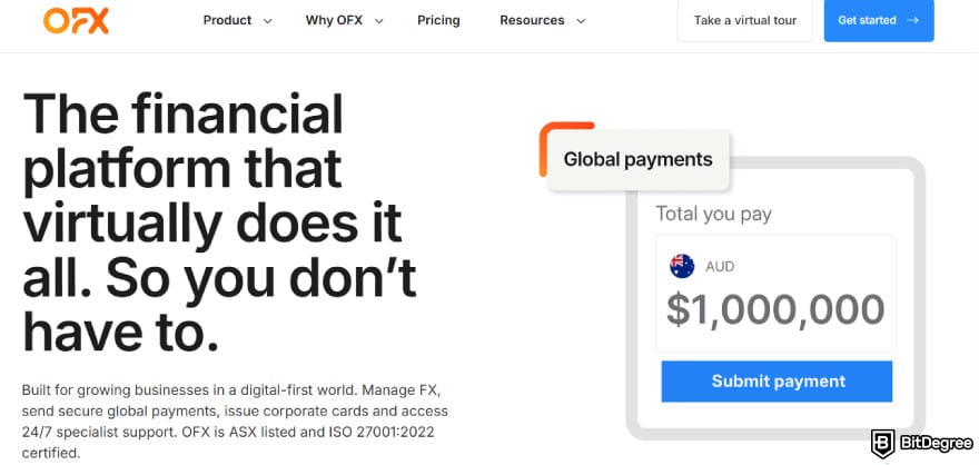 Best way to send money to Pakistan: OFX homepage.