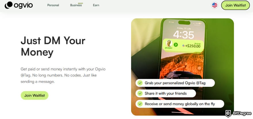 Best way to send money to Pakistan: Ogvio homepage.