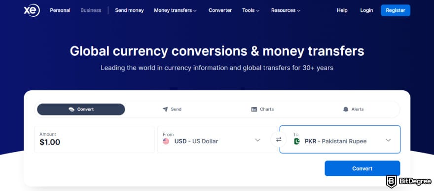 Best way to send money to Pakistan: sending USD to PKR with Xe.