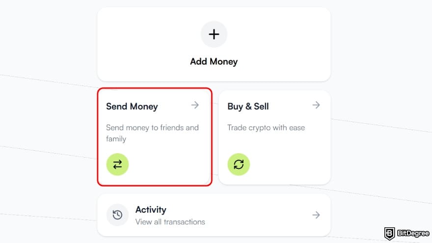 Best way to send money to Portugal: click on [Send Money].