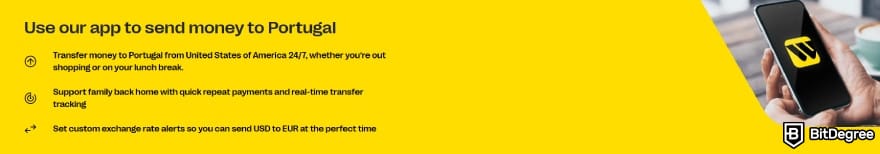 Best way to send money to Portugal: WU's mobile app features.