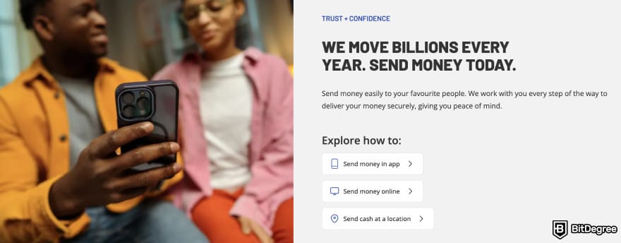 Best way to to send money to South Africa: MoneyGram send money section.