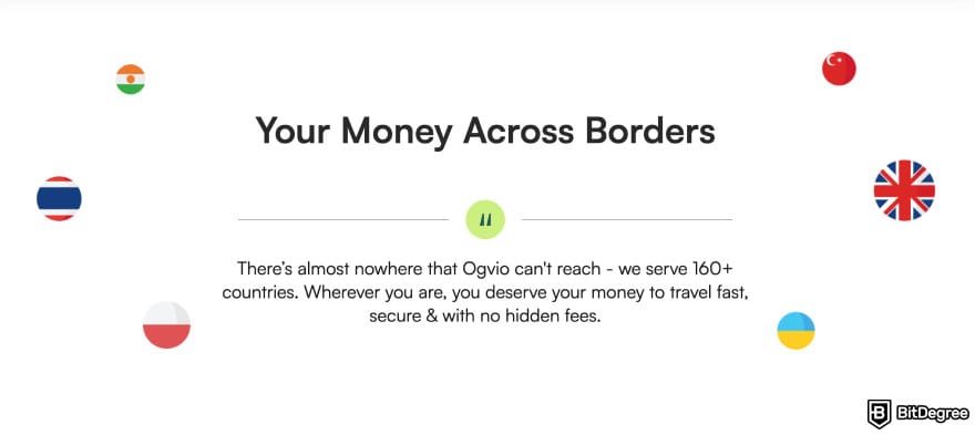 Best way to to send money to South Africa: Ogvio money across borders section.