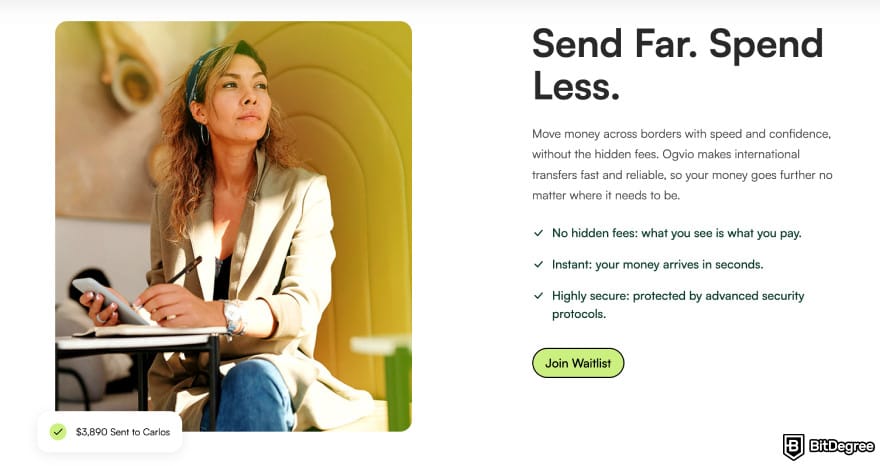 Best way to to send money to South Africa: Ogvio send far spend less section.