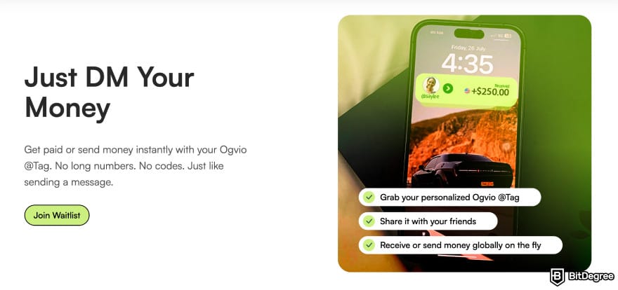 Best way to to send money to South Africa: Ogvio send money section.