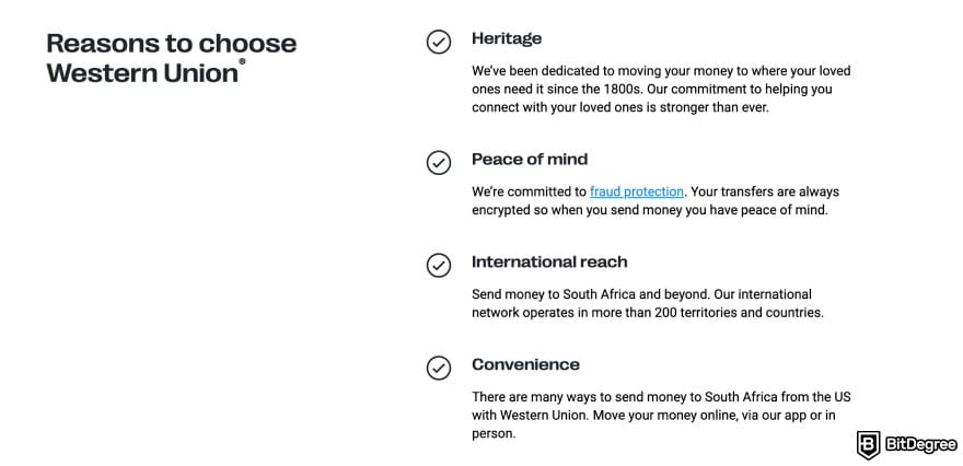 Best way to to send money to South Africa: reasons to choose Western Union.