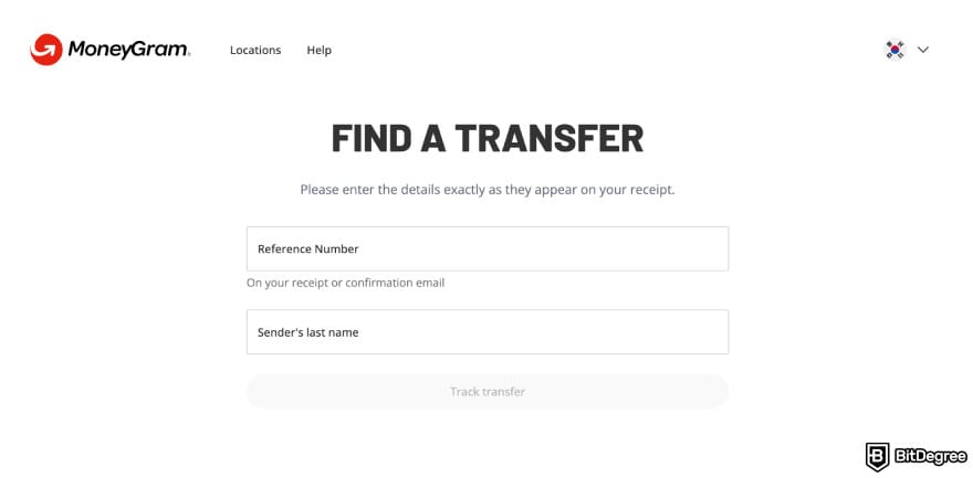 Best way to send money to South Korea: MoneyGram transfer tracker.