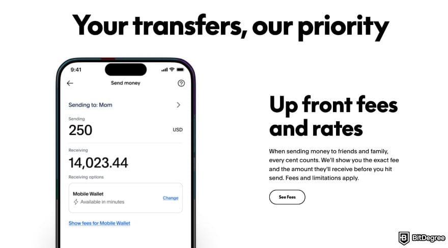 Best way to send money to South Korea: XOOM homepage.