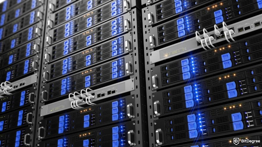 Best way to send money to Thailand: servers stacked in a row.