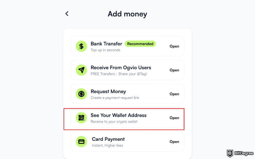 Best way to send money to Thailand: click [See Your Wallet Address] on Ogvio.