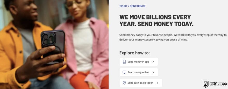 Best way to send money to the Philippines: MoneyGram displaying its benefits.