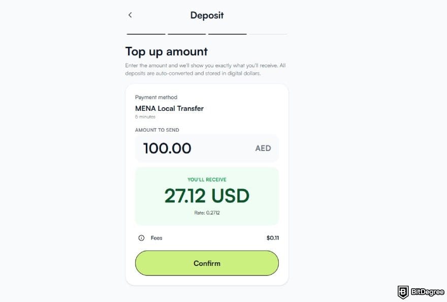 Best way to send money to the Philippines: Ogvio asking you to enter the amount you want to top up.