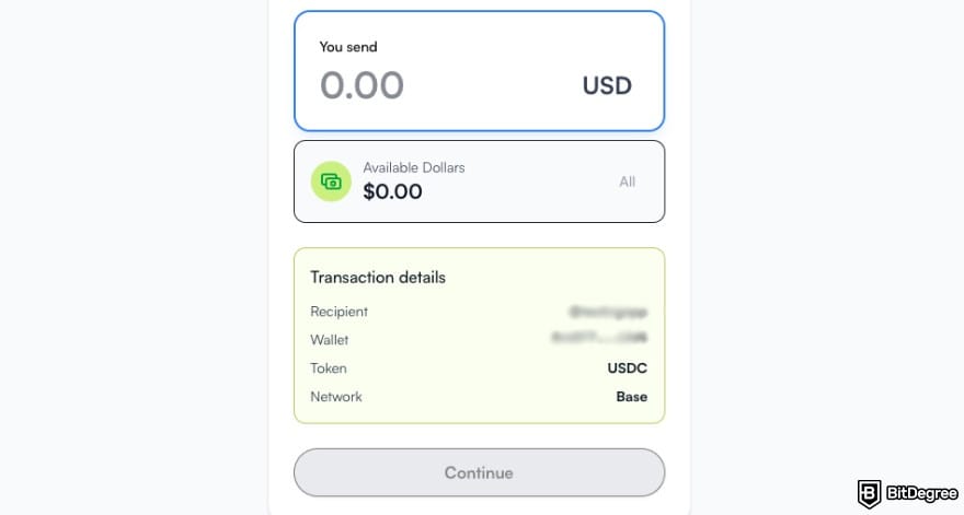 Best way to send money to Turkey: Ogvio asking you to enter the amount.