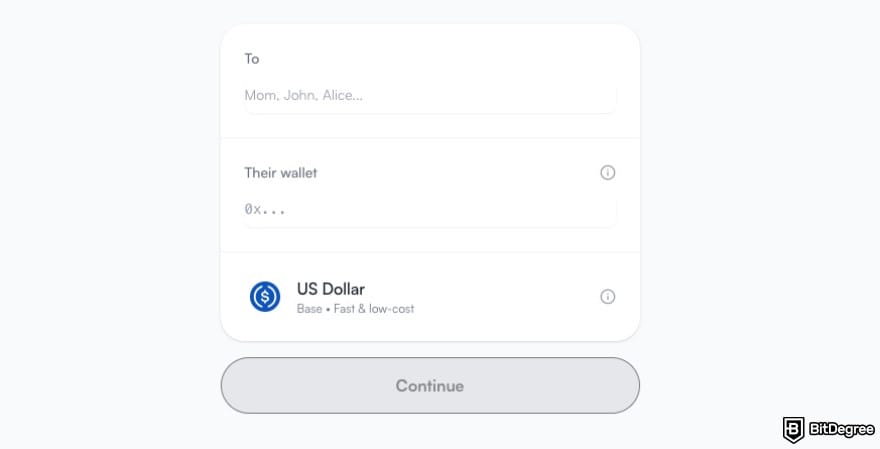 Best way to send money to Turkey: Ogvio asking you to provide the wallet address and name.