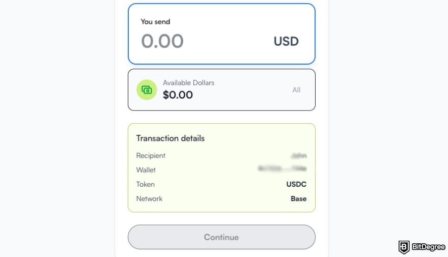Best way to send money to Turkey: Ogvio asking you to enter the amount.