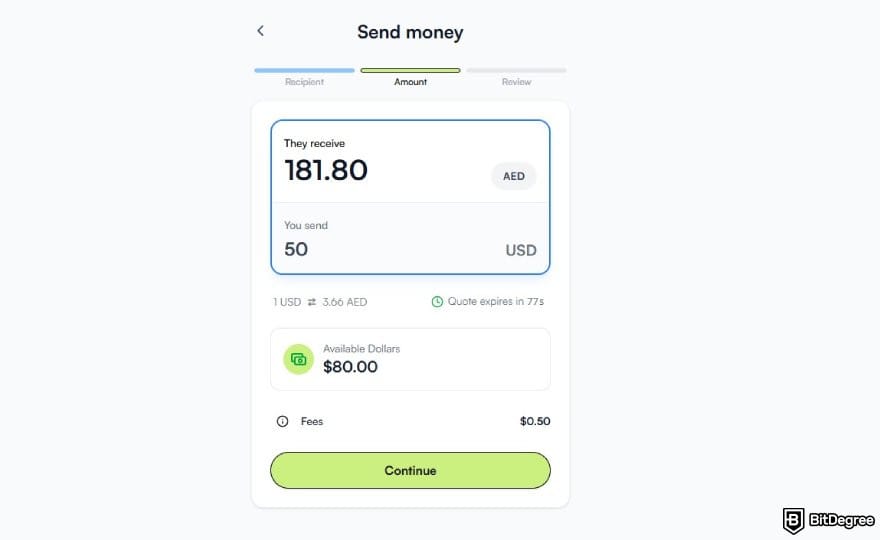 Best way to send money to UAE: the amount page when sending money using Ogvio. Best way to send money to UAE: the amount page when sending money using Ogvio.