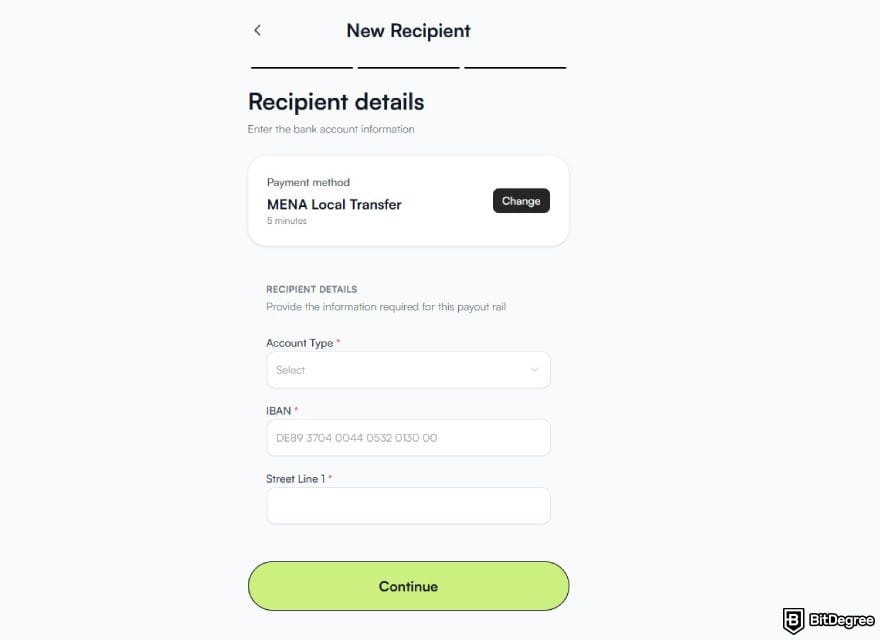 Best way to send money to UAE: the page for entering recipient details on Ogvio. Best way to send money to UAE: the page for entering recipient details on Ogvio.