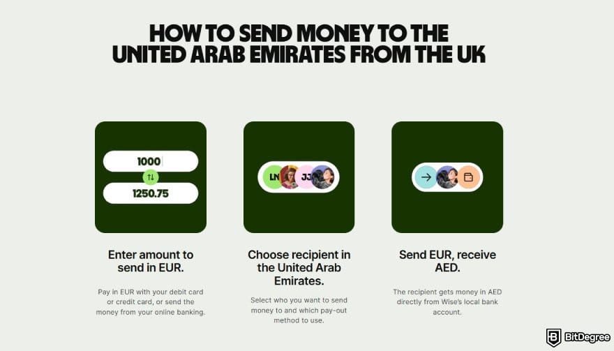 Best way to send money to UAE: description of how to send money to the UAE using Wise. Best way to send money to UAE: description of how to send money to the UAE using Wise.