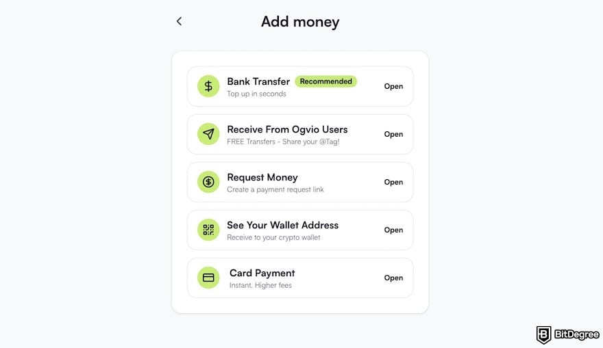 Best way to send money to Ukraine: Ogvio's top-up options.