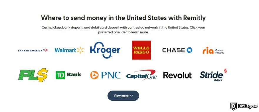 Best way to send money to USA: available transfer methods to the US with Remitly.