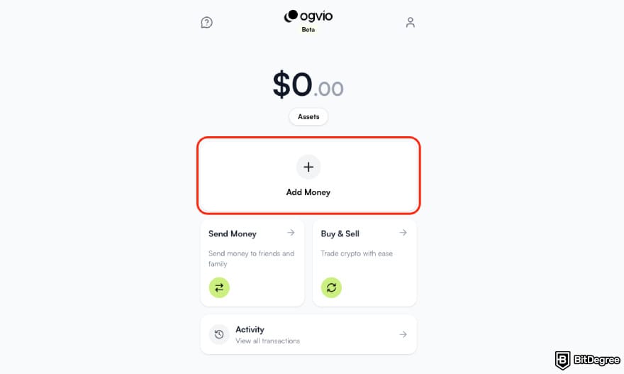 Best way to transfer money between banks: the [Add Money] button.