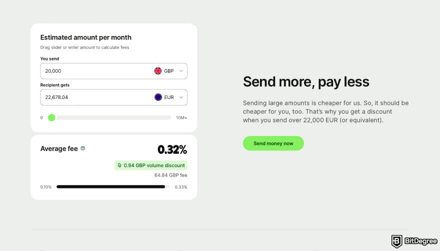 Best way to transfer money between banks: a screenshot of Wise features.
