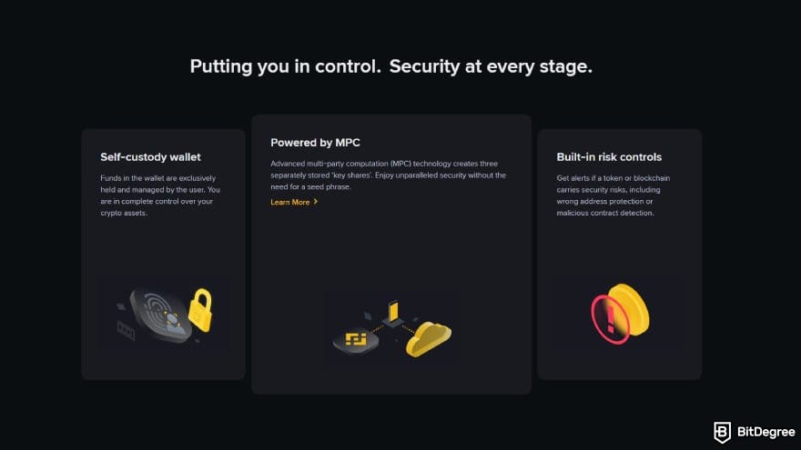 Best Web3 wallet: a list of Binance Wallet key features.